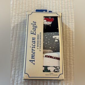 American Eagle Peanuts Snoopy 3-pack 6” Boxer Briefs Size L - NWT!